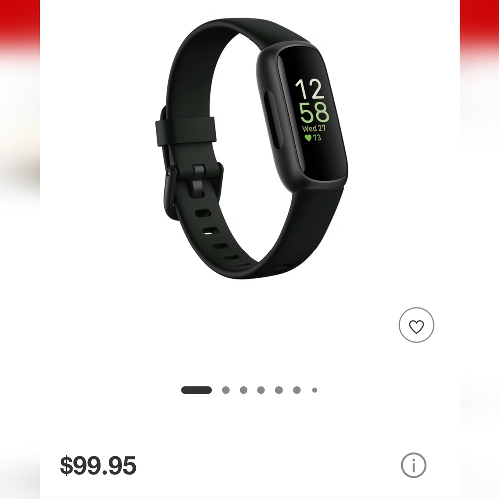 NWOB Fitbit Inspire 3, Black, Small & Large Band Included